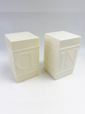 Vtg 90s Clinique Makeup Lipstick Tray Vanity Organize Storage Plastic Cups Lids